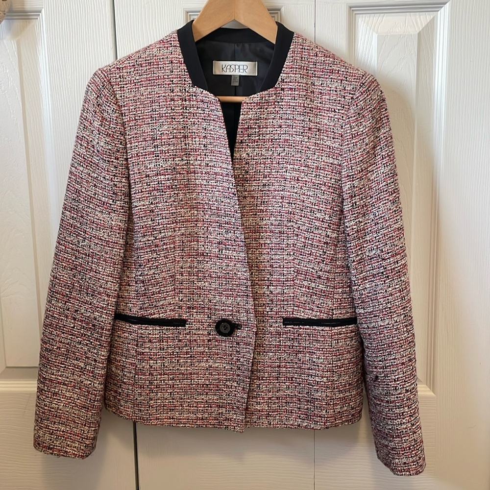 VINTAGE TEXTURED SPARKLY KASPER BLAZER